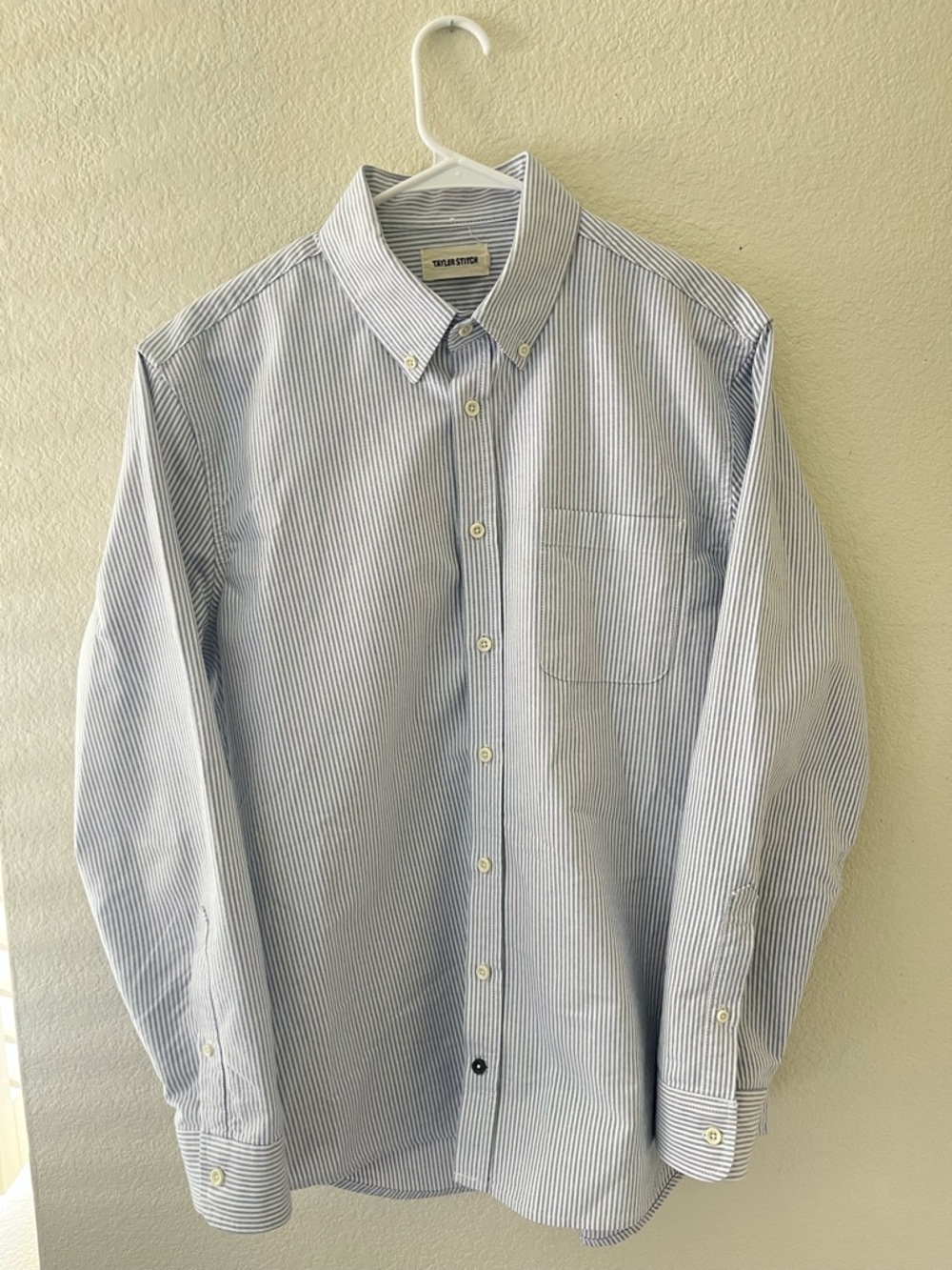 Taylor stitch jack shirt 42 white blue stripe
